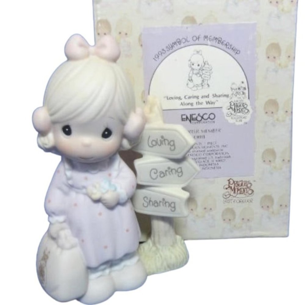 Precious Moments “Loving, Caring & Sharing Along the Way” 1993 Figurine